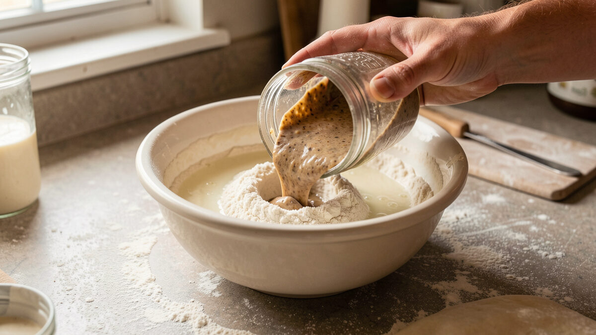 Sourdough Starter to Pizza Dough Conversion