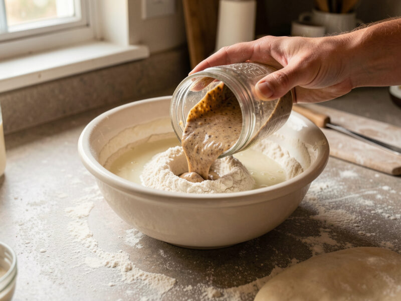 Sourdough Starter to Pizza Dough Conversion