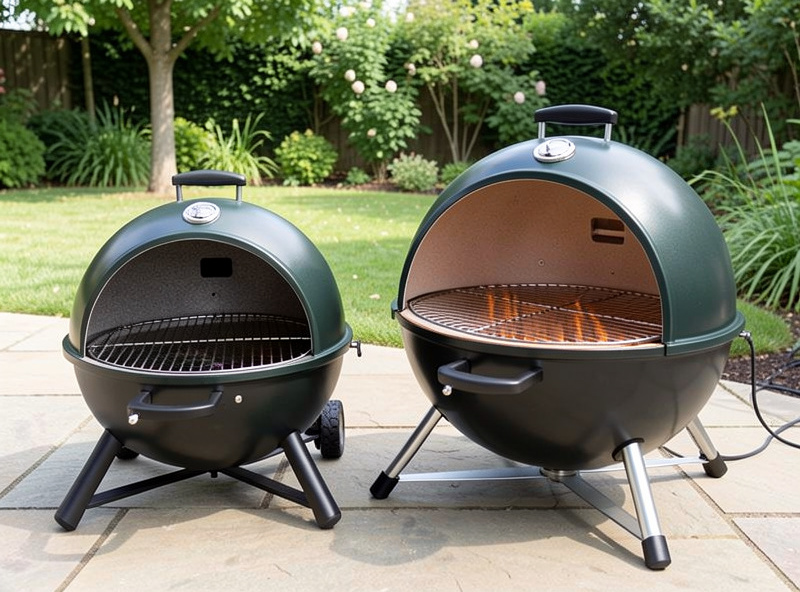 Comparing the chamber depth and door width of two pizza ovens of the same nominal size